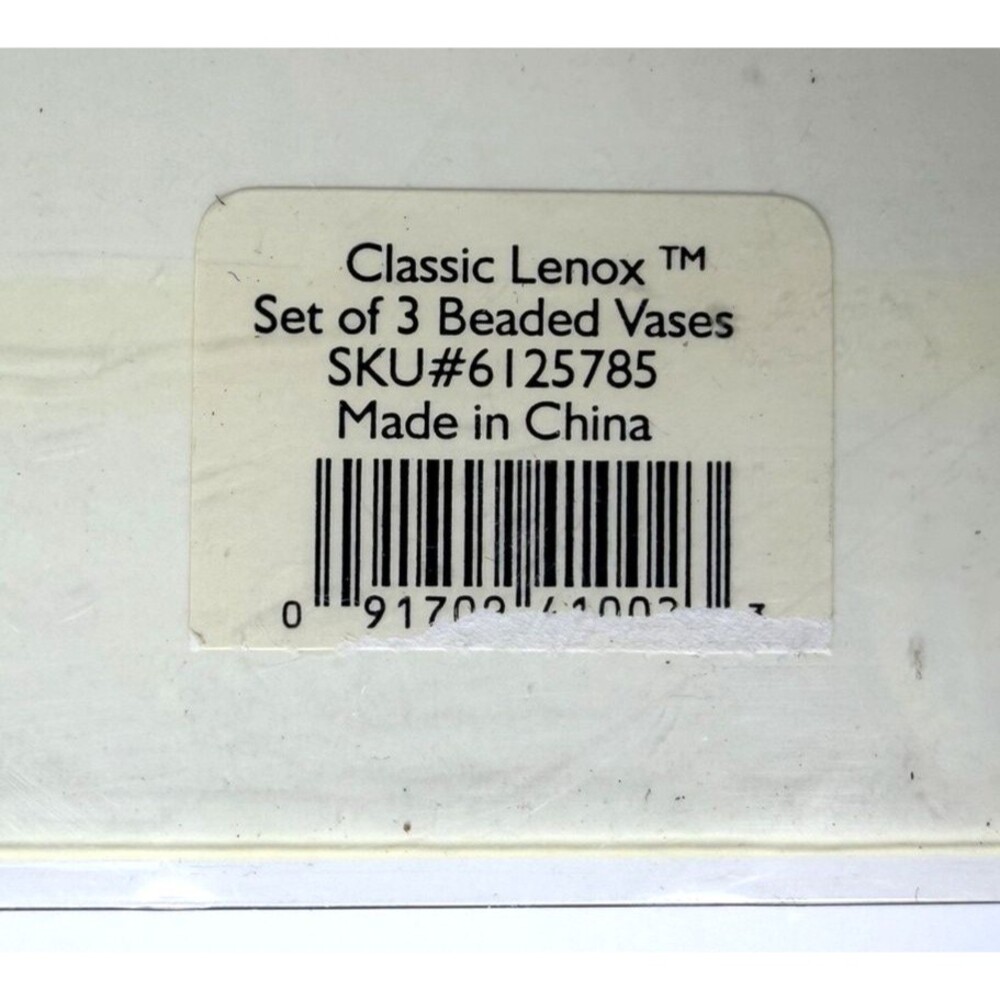 Lenox Hobnail Beaded Bud Vases with Gold Rim 5", set of 3, with Box - Picture 14 of 14